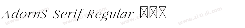 AdornS Serif Regular字体转换